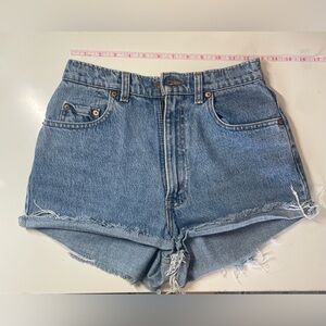 Vintage Levi’s cut-off shorts, size 25/26, medium wash